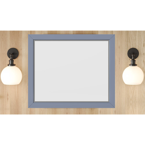 33" W x 1" D x 28" H Blue Steel Cade mirror | MIR2CAD-33-BS | Jeffrey Alexander
