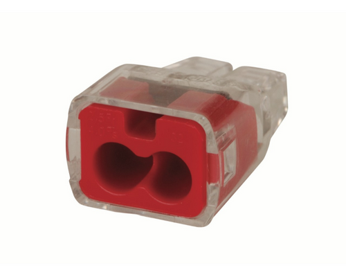 Ideal Industries In-Sure-Push-In-32 In-Sure Push-In Wire Connector, Model 32 2-Port Red