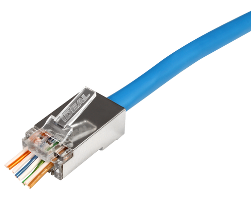 Ideal Industries 85-365 CAT5e Shielded Feed-Thru RJ-45 for 0.041" max. conductors, 25/pack