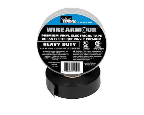 Ideal Industries 46-88-1-5x66 Wire Armourª Heavy-Duty Professional Grade Vinyl Electrical Tape