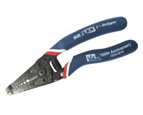 Ideal Industries 45-619 Reflexª Super T-Stripper Wire Stripper, Red, White And Blue