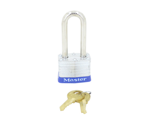 Ideal Industries 44-901 Padlock, Steel, 2" Shackle, Blue Bumper