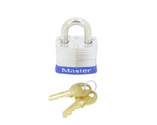 Ideal Industries 44-900 Padlock, Steel, 3/4" Shackle, Blue Bumper