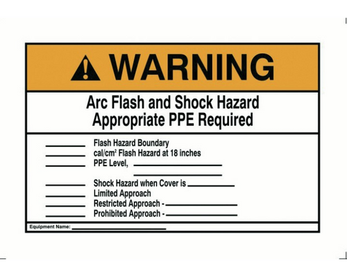 Ideal Industries 44-896 Warning Label, NEC Arc Flash, 7" x 10", Adhesive