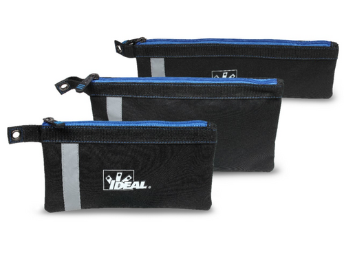 Ideal Industries 37-053 IDEAL Pro Series Flat Zipper Pouch, 3-Pack