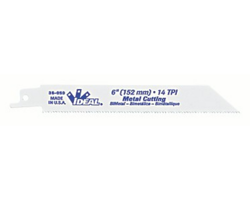 Ideal Industries 36-059 Recip. Blade, Metal Cutting, 6 x 3/4 x .035, 14 TPI