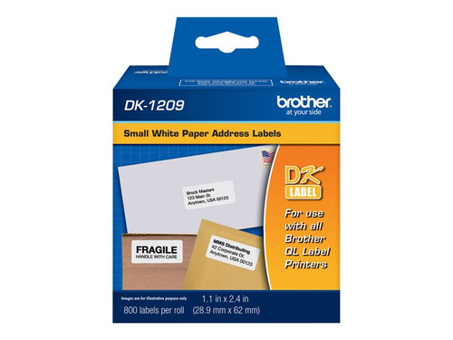 Brother BRTDK1209 BROTHER DK1209 LABELS 800PK SMALL ADDRESS