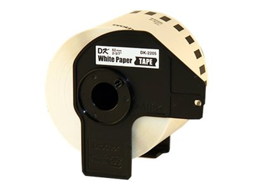 Brother BRTDK2205 BROTHER DK2205 TAPE WHITE PAPER 2.4" X 100'