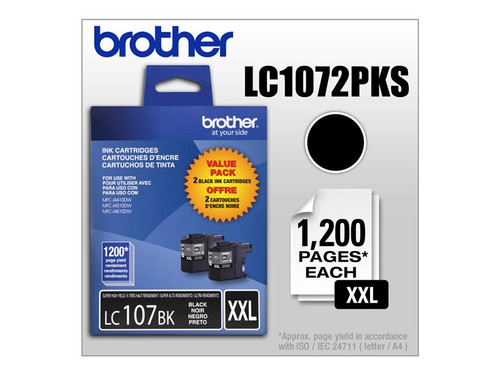 Brother BRTLC1072PKS BROTHER MFC-J4410DW 2PK XH YLD BLACK INKS