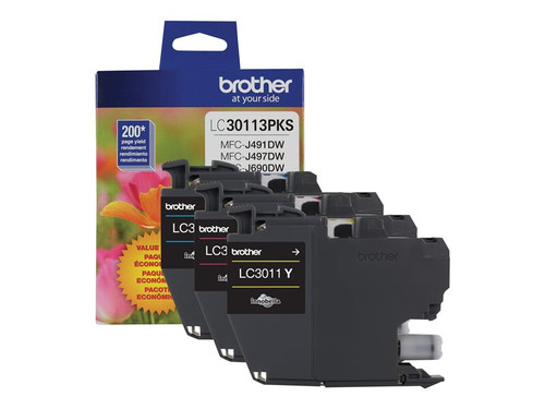 Brother BRTLC30113PKS BROTHER MFC-J491DW SD THREE COLOR MULTIPACK