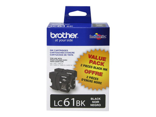 Brother BRTLC612PKS BROTHER MFC-6490CW 2PK SD YLD BLACK INKS