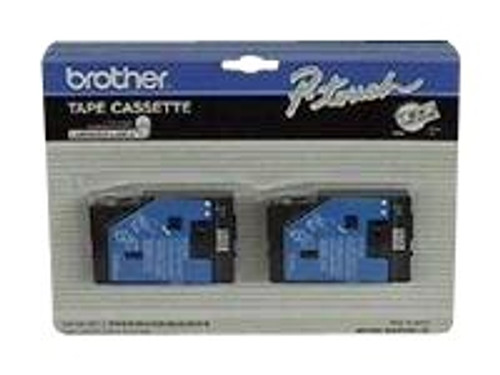 Brother BRTTC20 BROTHER 1/2" TC TAPES 2PK 12MM BLACK ON WHITE