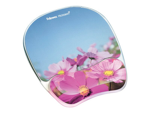 Fellowes FEL9179001 FELLOWES PHOTO GEL 4PK FLOWERS PAD WRIST REST