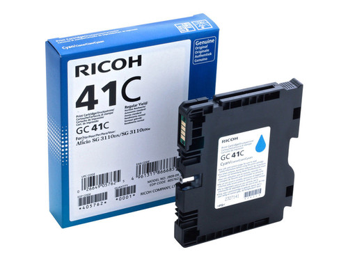 Ricoh RIC405762 RICOH AFICIO SG3110DN GC41 SD YLD CYAN INK