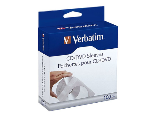 Verbatim VER49976 VERBATIM CD/DVD PAPER 100PK SLEEVES W/ WINDOW