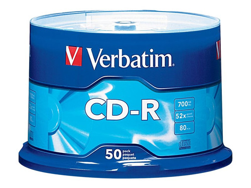 Verbatim VER94691 VERBATIM CD-R BRAND SLV 50PK 700MB/52X SPINDLE
