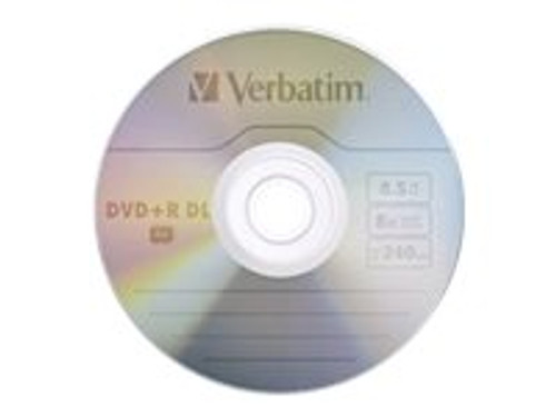 Verbatim VER95310 VERBATIM DVD+R DL BRAND 20PK 8.5GB/8X SPIN-SLVR