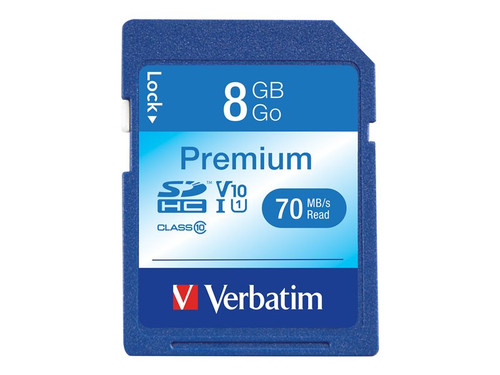 Verbatim VER96318 VERBATIM PREMIUM SDHC 8GB CLASS10 MEMORY CARD