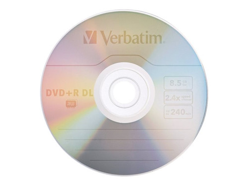 Verbatim VER96542 VERBATIM DVD+R DL BRAND 30PK 8.5GB/8X SPIN-SLVR