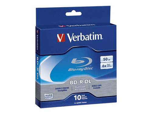 Verbatim VER97335 VERBATIM BD-R DL BRANDED 10PK 50GB/6X WHITE LASER