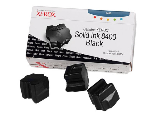 Xerox XER108R00604 XEROX PHASER 8400 3PK SD BLACK INK STICKS