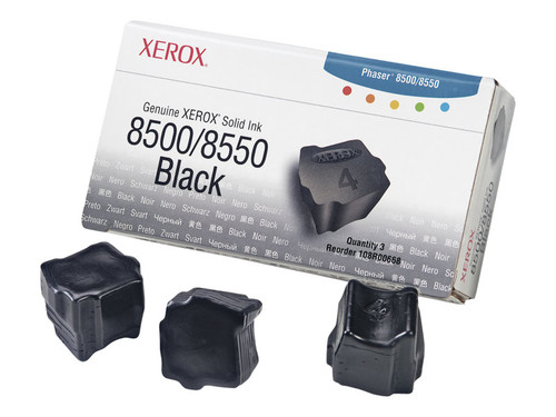 Xerox XER108R00668 XEROX PHASER 8500 3PK SD BLACK INK STICKS