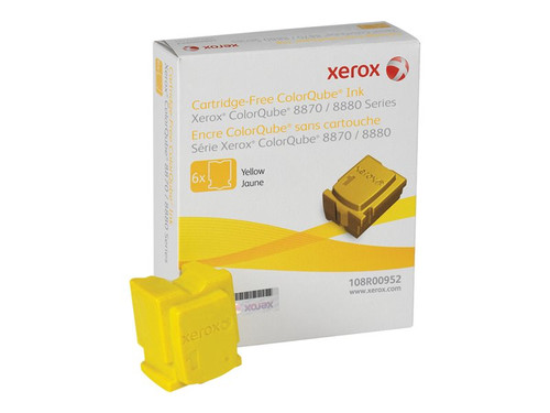 Xerox XER108R00952 XEROX COLORQUBE 8870DN 6PK SD YELLOW INK STICKS