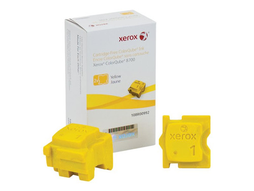 Xerox XER108R00992 XEROX COLORQUBE 8700 2PK SD YELLOW INK STICKS