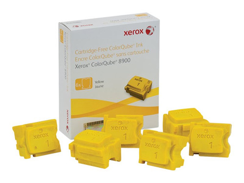 Xerox XER108R01016 XEROX COLORQUBE 8900 6PK SD YELLOW INK STICKS