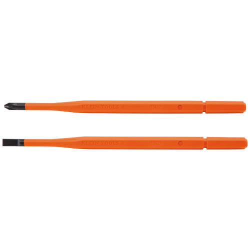 Klein Tools 13156 Screwdriver Blades, Insulated Single-End, 2-Pack