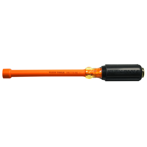 Klein Tools 646-7/16-INS 7/16-Inch Insulated Nut Driver 6-Inch Hollow Shaft