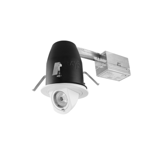 Rayon Lighting RHL4RICAT-RFL4ER8LXXK-018 4" Elbow LED IC Air-Tight 800 LM Remodel Housing 0-10V Dimming 4" Commercial Downlight