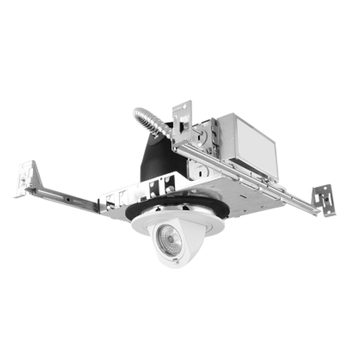 Rayon Lighting RHL4ICAT-RFL4ER8LXXK-018 4" Elbow LED IC Air-Tight 800 LM New Construction Housing 0-10V Dimming 4" Commercial Downlight