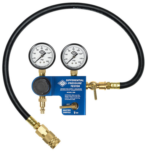 Aircraft Tool Supply 2EM-60 Differential Pressure Tester W/ Master Orifice (Large Bore)