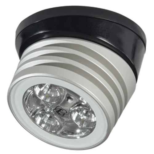 Lumitec Zephyr LED Spreader/Deck Light -Brushed, Black Base - White Non-Dimming 101326