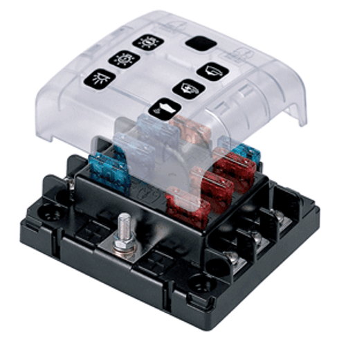 BEP ATC Six Way Fuse Holder Quick Connect w/Cover & Link ATC-6WQC