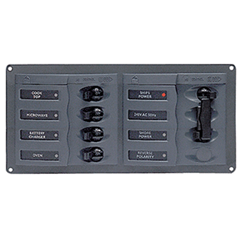 BEP AC Circuit Breaker Panel w/o Meters, 4 Way Panel 2 Mains - 110V 900-AC1-110V