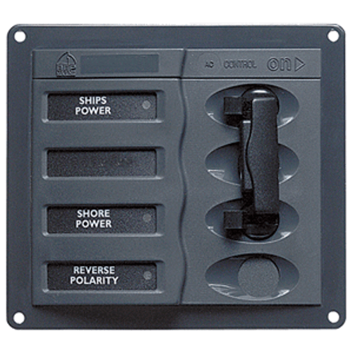 BEP AC Circuit Breaker Panel without Meters, Double Pole Change Over Panel 900-ACCH-110V