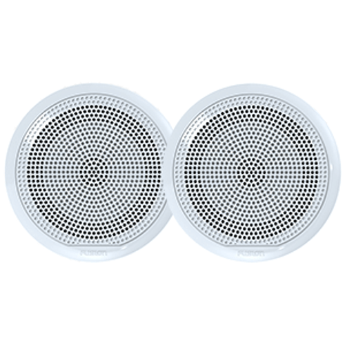 Fusion EL-F651W EL Series Full Range Shallow Mount Marine White Speakers - 6.5" w/ LED Lights 010-02080-00