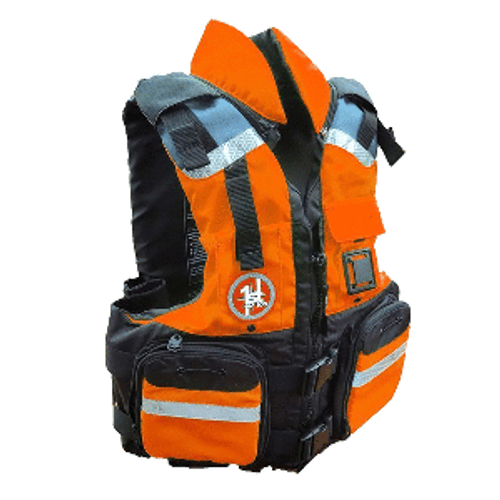 First Watch AV-800 4 Pocket Vest Hi-Vis - Orange/Black - S/M AV-800-OB-S/M