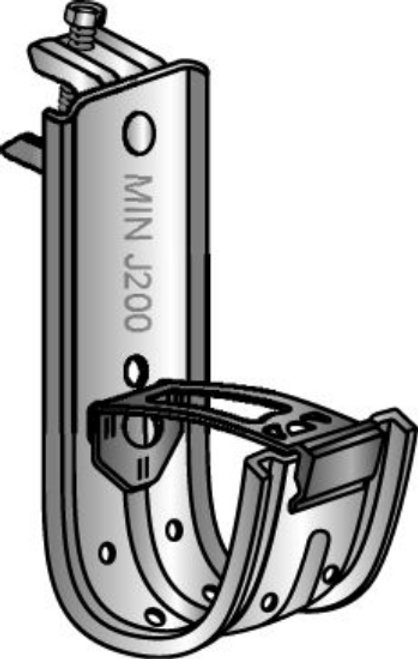 Minerallac J200600 Silver / Yellow Beam Clamp with J-Hook