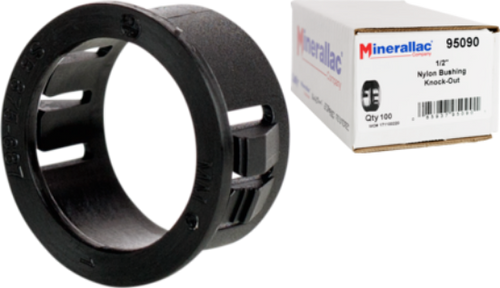 Minerallac 95090 Black Knock Out Bushing