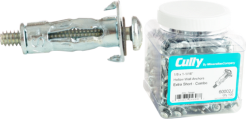 Minerallac 60004J Hollow Wall Anchor Zinc Plated Steel