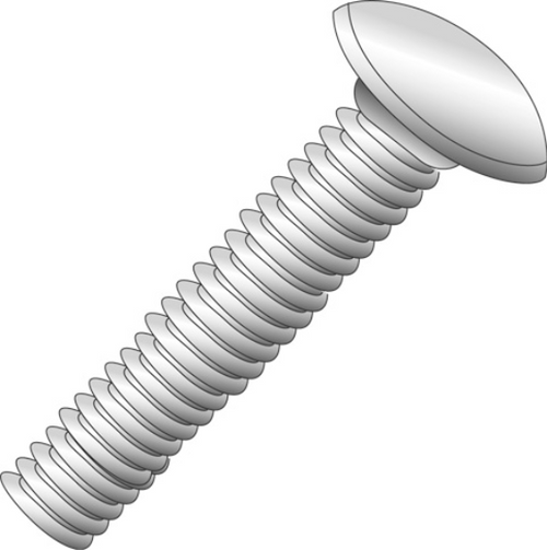 Minerallac 55172 Carriage Bolt Zinc Plated Steel