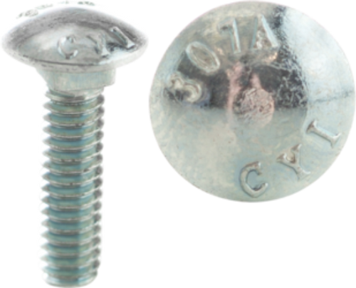 Minerallac 55124 Carriage Bolt Zinc Plated Steel