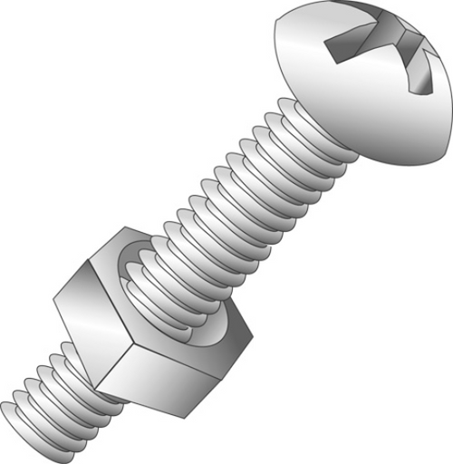 Minerallac 25524 Machine Screw Zinc Plated Steel