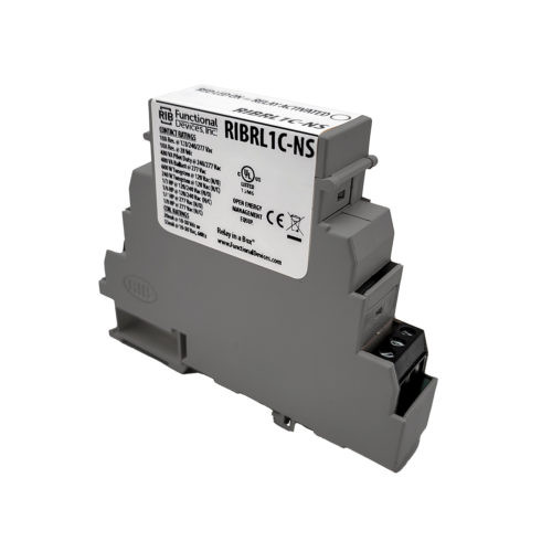 Functional Devices RIBRL1C-NS DIN Rail Mount Relay, 10 Amp SPDT, 10-30 Vac/dc Coil, No Socket Non-Pluggable Relay