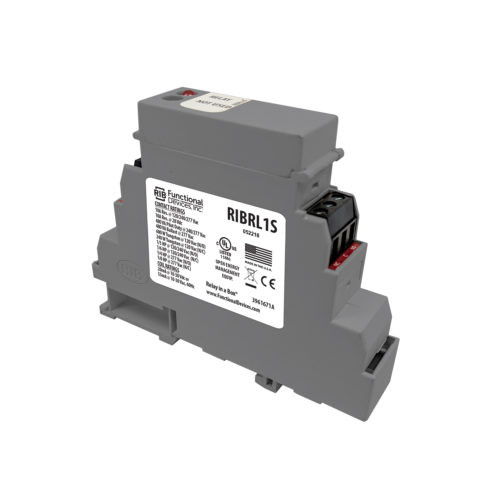 Functional Devices RIBRL1S DIN Rail Mount Relay, 10 Amp SPDT + Override, 10-30 Vac/dc Coil