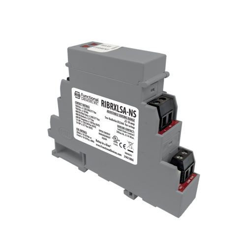 Functional Devices RIBRXLSA-NS Current Switch and Relay Combination, 10 Amp SPST-N/O + Coil Side Override, 10-30 Vac/dc Coil, Adjustable, 0.25-10 Amp, No Socket Non-Pluggable Relay