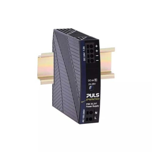 Functional Devices PULS-PIM36-241 DIN Rail Mount DC Power Supply, Single Switching, 100-240 Vac to 24-28 Vdc, 1.5 Amp